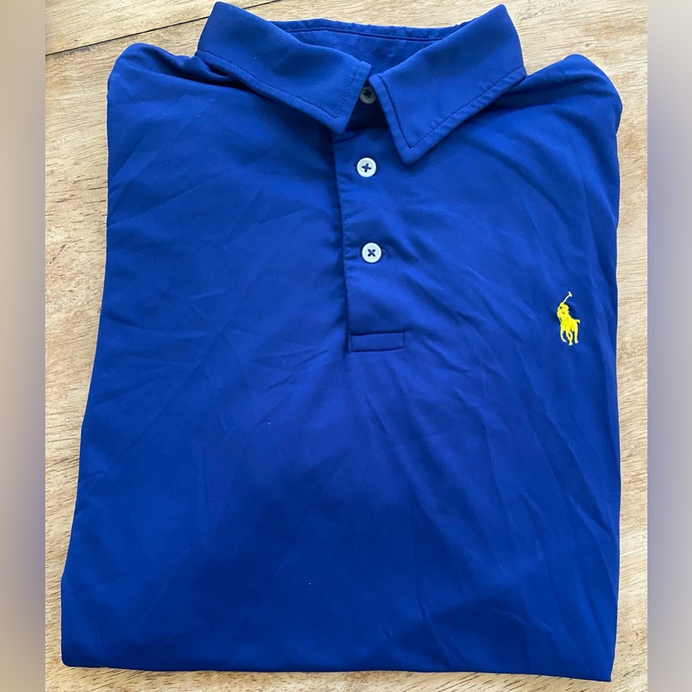 Polo by Ralph Lauren Men’s Size (See pics for measurements) Royal Blue Golf Polo